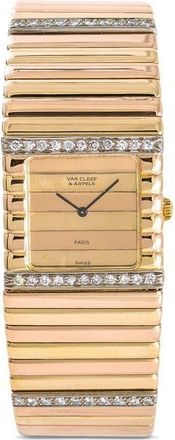 Van Cleef & Arpels 1980s pre-owned Quartz Tricolor 18kt gold 25mm - unisex - 18kt Gold - One Size