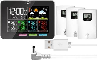 OEM Term&oacute;metro Inal&aacute;mbrico Para Interiores Y Exteriores, Temperatura, Humedad, Pantalla A Color Va, Pron&oacute;stico Del Tiempo, Presi&oacute;n Barom&eacute;trica, Despertado