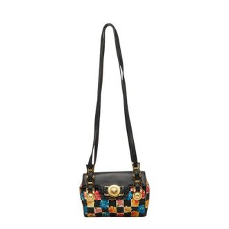 Versace floral nylon shoulder bag