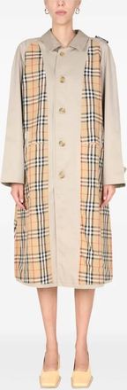 1/OFF check pattern coat - Neutrals
