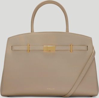 DeMellier The Midi Hudson in Light Taupe Small Grain Leather Crossbody bag