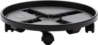 Bloem 12 Inch Round Planter Caddy With Wheels, Black at Nordstrom