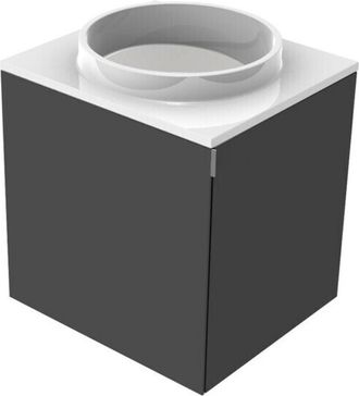 Emco Evo 450 Lavabo Para Invitados, Negro, 450x450x508mm, - Emco
