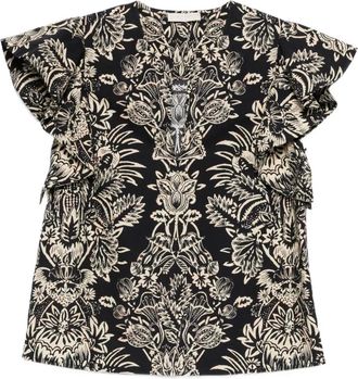 Ulla Johnson Severine blouse met bloemenprint - Zwart