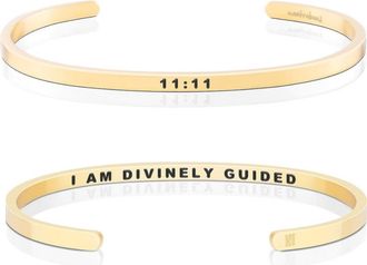 Mantra Angel Number 1111 bracelet in Yellow Gold at Nordstrom