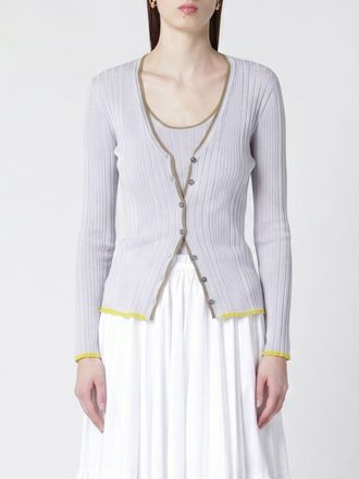 Roberto Collina Cardigan in viscosa a coste