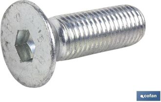 cofan Din-7991 C-10.9 M-12 X 80 Z Caja 50 Unid., Tornillo Allen Din 7991 Cabeza Avellanada Y Plana, Con Hex&aacute;gono Interior, Clase 10.9, Acabado Zincado. Medi