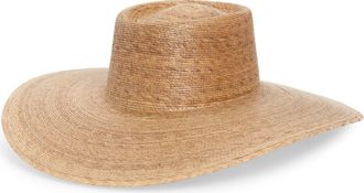 Lack of Color Palma Wide Brim Straw Boater Hat in Natural at Nordstrom, Size Large/x-Large