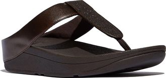 FitFlop Fino Platform Wedge Flip Flop in Metallic Chocolate Brown at Nordstrom Rack, Size 7.5