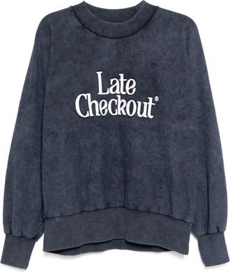 Stain Shade Felpa con ricamo - Blu