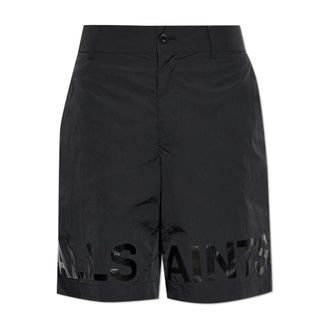AllSaints Korte Broeken, Heren, Zwart, W32, Nexus Loose Fit Cargo Shorts