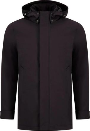Woolrich Soft Shell Barrow Mac Coat - Heren - Zomerjassen - Zwart - M - Leer - Jassen