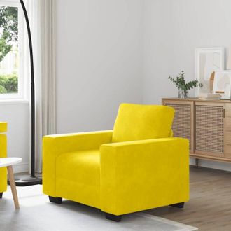 vidaXL Vidaxl - Divano Sedia Giallo 60 cm Velluto