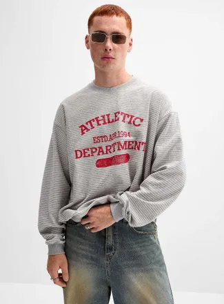 Djab Mens Reversible athletic terry sweatshirt Oversized fit Imported from Seoul