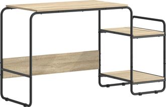 vidaXL Escritorio Con Almacenamiento Roble Sonoma 131,5 X 50 X 75,5 Cm Vidaxl