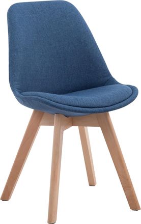 Clp Silla De Comedor Borneo V2 En Tela Azul Natural