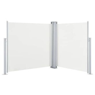 Berkfield Home Retractable Side Awning Cream 120x600 cm in Beige