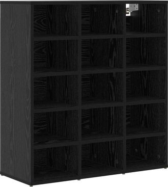 vidaXL Vidaxl - Shoe Cabinet Black oak 52.5 x 30 x 50 cm Engineered wood