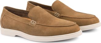 Silver Street London San Mauro Premium Suede Loafers Shoes for Men Extra Padded Breathable Mens Casual Shoes Comfortable Moccasins Slip On Men Flats, Tan, UK 10