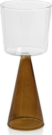 Zodax Viterbo Set of 4 White Wine Glasses in Clear/Amber at Nordstrom Rack