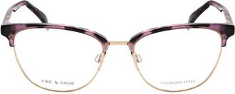 Rag & Bone Ladies Brown Rectangular Eyeglass Frames RNB3060/G