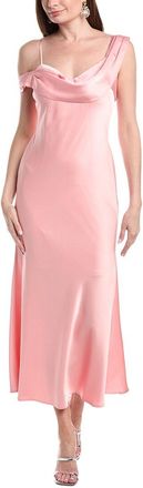 Laundry Laundry By Shelli Segal Easy One Shoulder Satin Dress