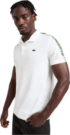 Lacoste Tops, Heren, Wit, M, Polyester, Ultra Dry Polo voor Tennis met Logo en Strepen