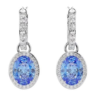 Swarovski Dames Oorbellen Angelic Blauw Gerhodineerd UNA 5671817 - Dames - Oorbellen - Grijs - ONE Size - Accessoires