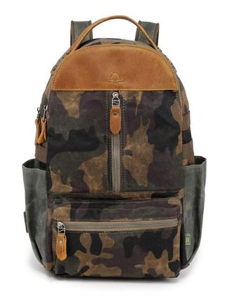 TSD Brand Mountain Leaf Durable Outdoor Utility Backpack in Olive Camo at Nordstrom