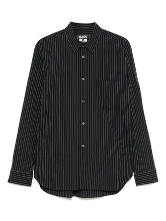 Comme Des Garçons Gestreept overhemd - Zwart