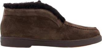 Santoni Desert Suede Bootie - Dames - Enkellaarsjes - Bruin - 36 EU - Leer - Schoenen