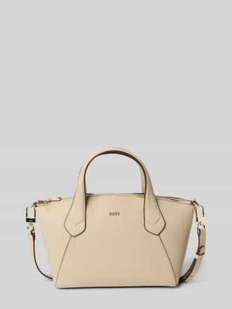 HUGO BOSS Henkeltasche aus echtem Leder Modell LENAH in Beige, Gr&ouml;&szlig;e 1