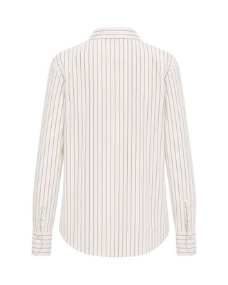 Patrizia Pepe Striped Poplin Shirt - White