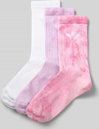 adidas Originals Socken mit Label-Print im 3er-Pack in Pink, Größe 34-36
