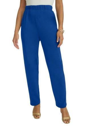 Jessica London Soft Ease Straight Leg Pant in Dark Sapphire at Nordstrom, Size 36