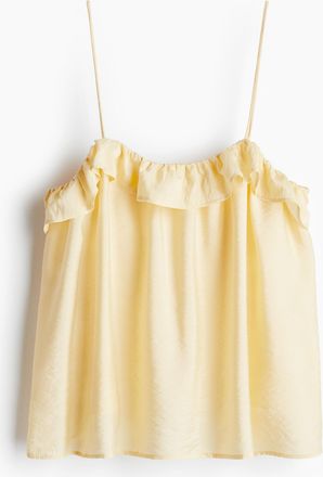 H&M Trägertop mit Volantbesatz - Yellow