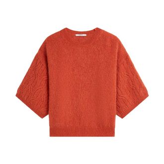 Summum Jersey de Mohair y Lana con Cuello Redondo - Knitwear - Mujer - Rojo - L