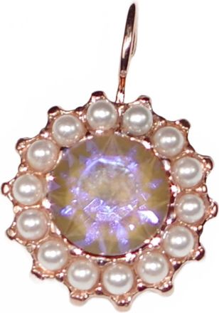 Mariana Womens Desert Rose Earrings In Pearl/ Amber
