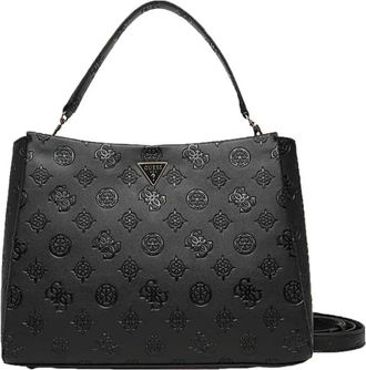 Guess Tisha Large Girlfriend Satchel - Dames - Handtassen - Zwart - ONE Size - Tassen