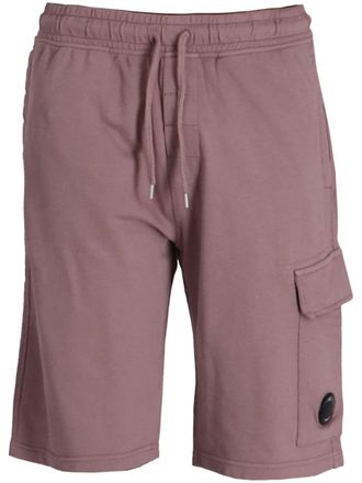C.P. Company Fleece trainingsshorts met lens-detail - Roze