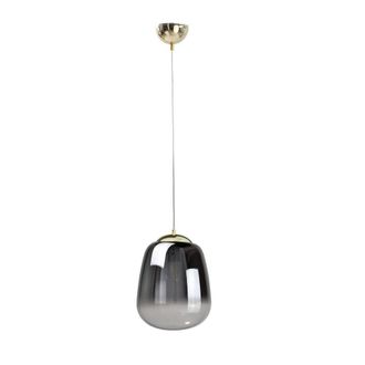 Netlighting Smoky Dome Pendant Ceiling Light Black Gold 26cm 1x E27