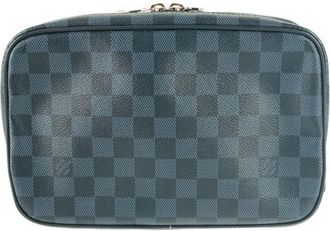 Louis Vuitton Damier Cobalt Navy Canvas Clutch Bag Pouch (Pre-Owned)