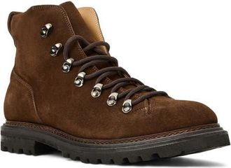 Aquatalia Denali Water Resistant Lace-Up Boot in Dark Brown Suede at Nordstrom, Size 11.5