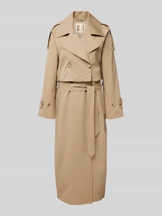 Oui Trenchcoat mit Reverskragen in Camel, Gr&ouml;&szlig;e 46