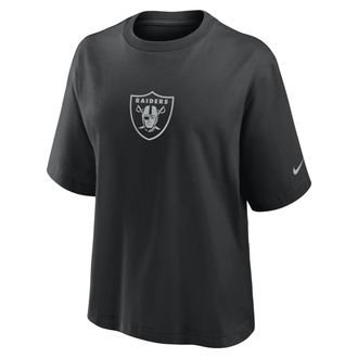 Nike Las Vegas Raiders Boxy Nike Womens NFL T-Shirt in Black | 01CM00A8D-KK1