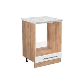 Vicco Armario Para Horno Empotrado Fame-line, Blanco Alto Brillo, 60 Cm, Et M&aacute;rmol