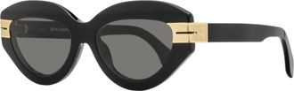 Palm Angels Womens Miracle Cat Eye Sunglasses PERI10F 1007 Black 53mm