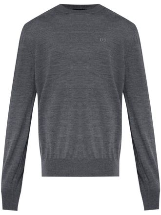 Dsquared2 Grey Virgin Wool Sweater