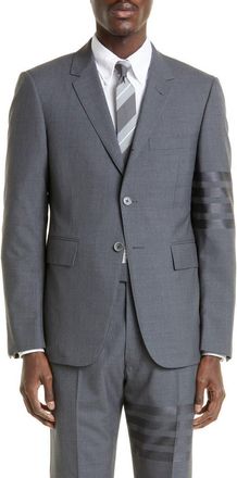 Thom Browne 4 Bar Mélange Wool Sport Coat in Dark Grey at Nordstrom, Size 2