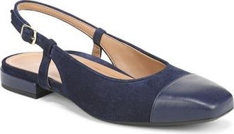 Vionic Petaluma Slingback Flat in Baltic Navy at Nordstrom, Size 8.5
